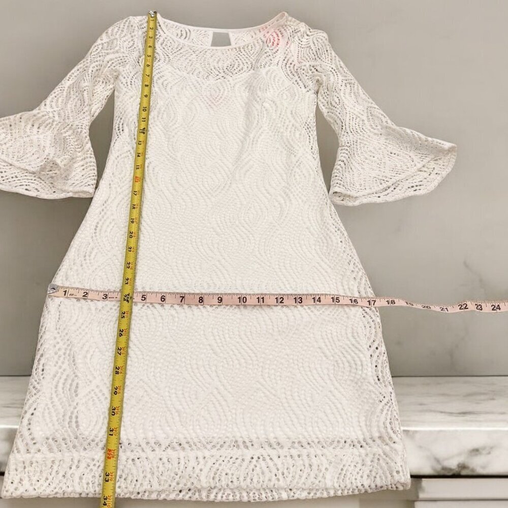 Lilly Pulitzer NWT Fontaine Dress in Resort White Flowing Leaf Lace Size XXS - Picture 5 of 14